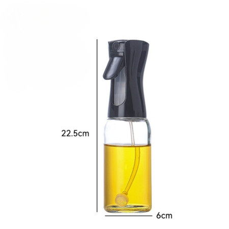Pulverizator pentru Ulei, Otet sau Alte Lichide, Cyrax, Reincarcabil, Multifunctionale, Capacitatea 200 ml, Material Plastic, Culoare Negru