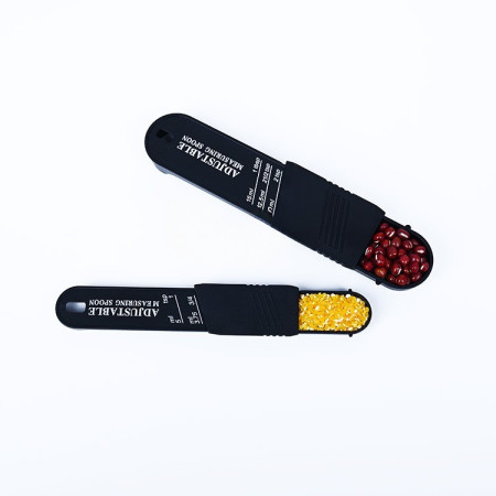 Set doua linguri masurare ajustabile Cyrax, material ABS, 16x3.5x1.6 cm, negru