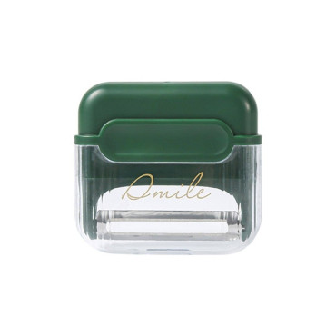 Decojitor/Curatator manual de legume si fructe, Cyrax, portabil, cu magnet, doua lame, Inox, Verde, 6.7x6x1.6 cm