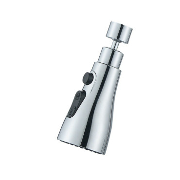 Extensie Robinet Bucatarie, Cyrax, Universal, 3 Moduri de Curgere Apa, Otel Inoxidabil, Rotire 360 de Grade, Cap Pivotant, Adaptor Baterie Bucatarie, 9.7x5.1 cm, Gri