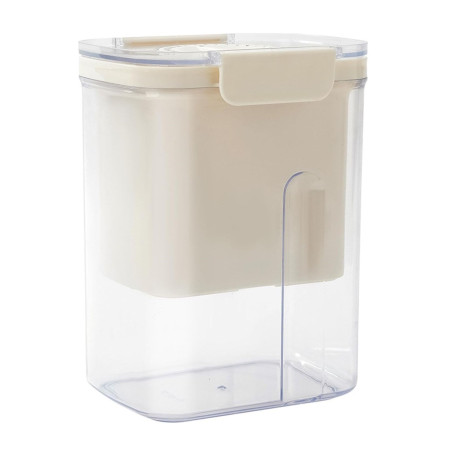 Kit Presa Pentru Branza, Cyrax, Filtru de Iaurt, Strecuratoare de Iaurt Grecesc, Filtru de lapte, 18x9.7x13 cm, Lingura Alba 20x1.6 cm, Alb