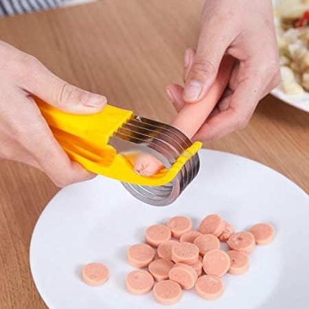 Feliator pentru Alimente, Cyrax, Accesoriu pentru Bucatarie, Cutit pentru Legume si Fructe, Model Banana, Ergonomic, 17.5x5x4 cm, Galben
