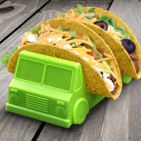 Suport pentru Taco, Cyrax, Model Autobuz, 14 x 7.5 x 6.5 cm, din PP, Verde