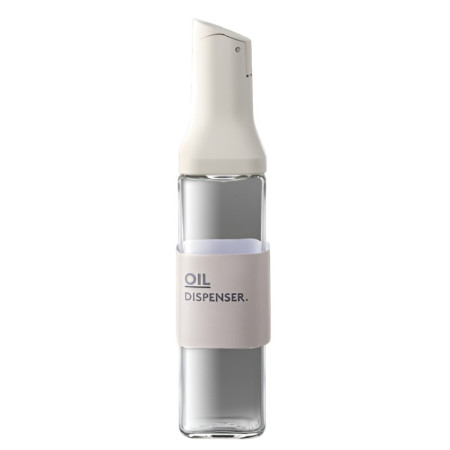 Dispenser pentru Ulei, Cyrax, Deschidere si Inchidere Automata a Rezervorul, cu Inductie Gravitationala, 500 ml, 29.5x6x6 cm, Alb