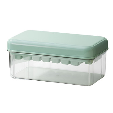Set Cutie pentru Gheata, Cyrax, Uz Casnic, 1 Tavita pentru Cuburi, Capac Etans, Lopata, 23.5x13.3x10 cm, Verde