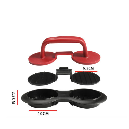 Cyrax Presa dubla pentru hamburgeri 2 in 1, forma si presa, cu maner, material ABS, 20x10 cm, 140 g, negru