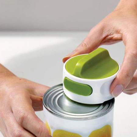 Desfacator Manual de Conserve si Sticle, Cyrax, 6.8 x 4.8 cm, din ABS + Otel, Verde/Alb