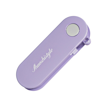 Peeler pentru Legume si Fructe, Cyrax, 3.6 x 9.1 cm, Multifunctional, Curatator Pliabil, din ABS si Otel Inoxidabil, Mov