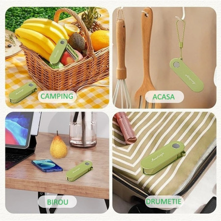 Peeler pentru Legume si Fructe, Cyrax, 3.6 x 9.1 cm, Multifunctional, Curatator Pliabil, din ABS si Otel Inoxidabil, Verde