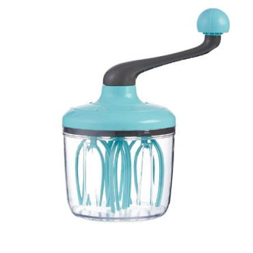 Mixer Manual, Cyrax, pentru Oua Smantana Frisca Aluat, Maner Plastic, Usor de Utilizat si Depozitat, Bol Transparent, 24.5 x 11.5 cm Verde