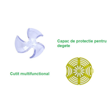 Storcator de Fructe 2 in 1, Cyrax, cu Razatoare si Separator Ou, 14.8 x 8 x 13 cm, Verde