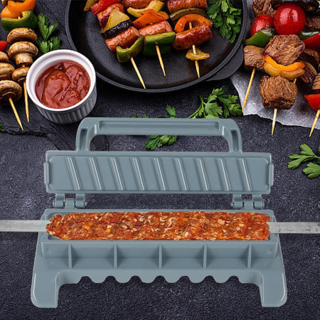 Presa pentru Carne, Cyrax, pentru Kebab, cu Maner, din ABS, 29 x 7.5 x 2.6 cm, Gri