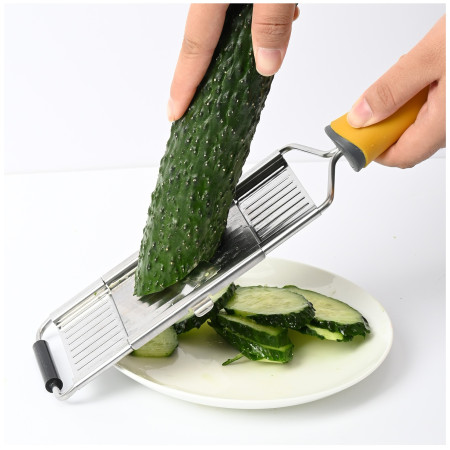 Razatoare multifunctionala Cyrax, Inox, 4 tipuri de lame, usor de manevrat, maner din ABS ergonomic,33 x 8.6 cm, periuta curatare inclusa, Lame interschimbabile, Argintiu