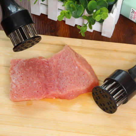 Cyrax Ustensila pentru fragezit carnea, cu 21 de tije ascutite din inox 304, 20 cm, negru