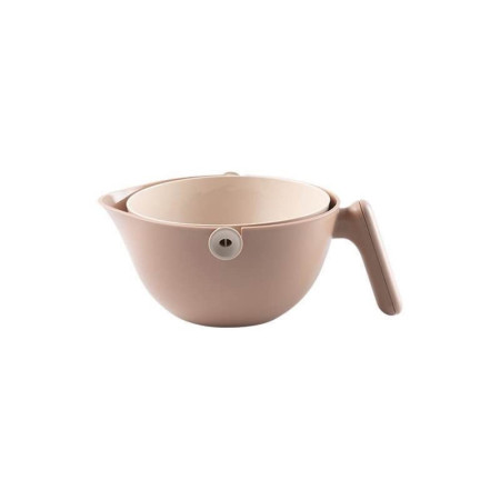 Bol cu Doua Straturi, Cyrax, pentru Fructe, Legume, cu Cos de Scurgere a Apei, 2L, din ABS+PP, 29.9 x 22.5 x 11.8 cm, Maro