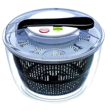 Uscator Manual pentru Salata si Verdeturi, Cyrax, Plastic, 20x20x25 cm, Capacitate 5L, Negru