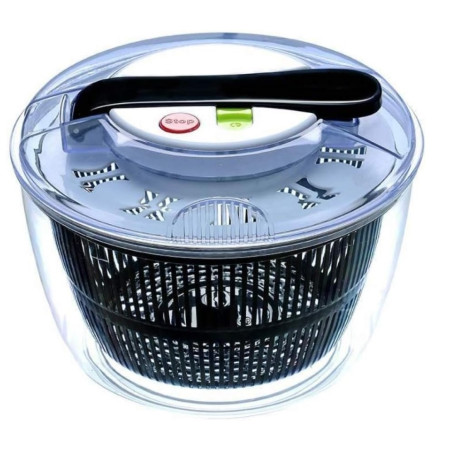 Uscator Manual pentru Salata si Verdeturi, Cyrax, Plastic, 20x20x25 cm, Capacitate 5L, Negru