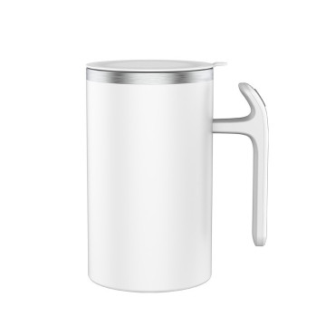 Cana portabila cu mixer incorporat, Cyrax, pe baterii, 380 ml, alb