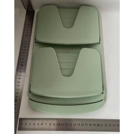 Suport de Bucatarie, Cyrax, pentru Capace/Tocatoare, din Plastic, Colectare Apa Scursa, Montare fara Perfoarare, 33.3 x 20.7 x 3.5 cm, Verde